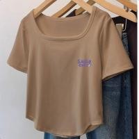 ราคา เสื้อยืดคอกลม เสื้อใส่ให้ดูผอม ดูบางลง เสื้อผ้าคนอ้วนไซซ์ใหญ่ เสื้อทํางานผู้หญิง เสื้อยืดผู้หญิงทรงสลิม ชุดคนอ้วน (44300598330)