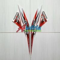 ราคา MERAH Striping Sticker Lis Les Motor Honda Beat FI 2015 Body White-Red มาตรฐานคุณภาพดีที่สุด (46502203940)