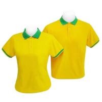 ราคา เสื้อโปโลสีเหลือง เสื้อคอปก แขนสั้น สีเหลือง ปกเขียวขลิบเหลือง LYL09 (5344164248)