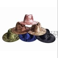 ราคา (6สี) หมวกปานามา กำมะหยี่ ขนาดปีก 6.5cm Panama hat size 6.5cm (928747092)