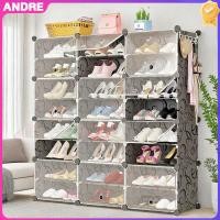 ราคา AND ตู้รองเท้า ประหยัดพื้นที่ 3 แถว 6/8 ชั้น ชั้นวางรองเท้า กล่องใส่ จัดระเบียบห้องใหม่ (27222007091)
