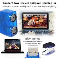 ราคา USB to PS2 Converter/Adapter,USB Type A Male to Dual PS/2 Female for Keyboard Mouse (Blue) (9749980932)