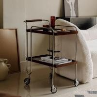 ราคา รถเข็นไม้เนื้อแข็งญี่ปุ่นขนาดเล็กและเบาหรูหรารถเข็นร้านอาหาร ชั้นเก็บของห้องนั่งเล่น รถเข็นโต๊ะข้างแบบถอดได้ในครัวเรือน (27187376897)