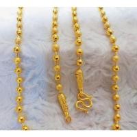 ราคา จำนำไม่ได้ 44สร้อยคอทองหุ้มกลมทรายสลับเงา มีหนัก2สลึง, 1 ,2 ฟรีตะขอทอง (25883598459)