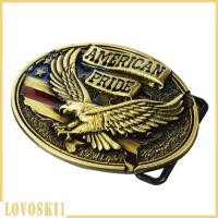 ราคา [Lovoski1] West Cowboy Vintage นูน American Pride Flag Belt Buckle Golden Eagle (50357332680)