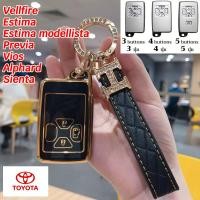 ราคา TOYOTA Vellfire Estima รุ่นlista Vios 2012 เคสรีโมทกุญแจรถ Alphard Previa Sienta Estima ซองกุญแจรถ ที่ใส่กุญแจ (42172106262)