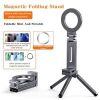 ราคา ขาตั้งแม่เหล็กติดมือถือพกพาง่าย ที่วางโทรศัพท์แบบแม่เหล็ก 360° แบบพับพร้อมขาตั้งสามขา ทนทาน (55505694117)