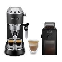 ราคา De'Longhi เครื่องชงกาแฟเอสเพรสโซ่ Dedica มาพร้อมเครื่องชงกาแฟเอสเพรสโซ่ EC685.BK + เครื่องบดเมล็ดกาแฟ KG79 (1835182698)