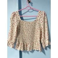 ราคา เสื้อสม็อค เสื้อสาวอวบใส่แล้วผอม นมโต ลายดอก สาวอวบ น่ารักมาก (18524473301)