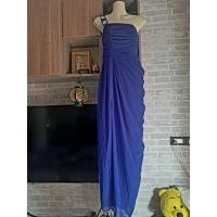 ราคา ชุดออกงานสีน้ำเงินยาวสม็อคหลัง/อก 34-38" เอว 28-30" ยาว 58"/สินค้ามือสอง (54753408728)