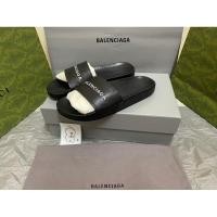 ราคา รองเท้าแตะ Balenciaga logo-print pool slides (23419641928)