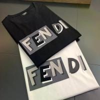 ราคา FENDI003 2025 ฤดูร้อนสไตล์ใหม่ FD พิมพ์ตัวอักษรสร้างสรรค์เสื้อยืดแขนสั้นผู้ชายรอบคอผ้าฝ้ายแท้ Casual All-Match Top (43929797972)