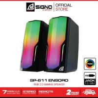 ราคา SP-611ลำโพง Signo Gaming Speaker ENSORO SP-611 RGB 2.0 Black (25059423493)