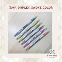 ราคา Java Duplex Mild Smoke Colors Twin Head -- จาวา ดูเพล็กซ์ มายด์ สโมก คัลเลอร์ ปากกาเน้นข้อความ 2 หัว ในด้ามเดียว (18042035348)