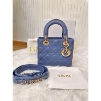 ราคา ✨ Used Dior Lady Dior Blue Y.22 อุปกรณ์ : ถุงผ้า กล่อง ถุงกระดาษ (53856472113)
