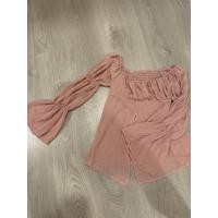 ราคา เสื้อเปิดไหล่ แขนป่อง สีชมพูกะปิ (42023810362)