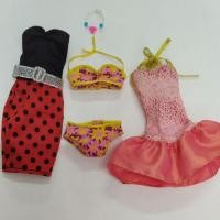 ราคา เหมา ชุดตุ๊กตาบาร์บี้ 3 ชุดสวย มือสองของแท้ Barbie doll dress Mattel bikini (7041445888)