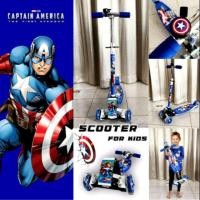 ราคา Scooter For Kids สกู๊ตเตอร์ขาไถ3ล้อมีกริ่ง ลายกัปตันอเมริกา (4835062256)