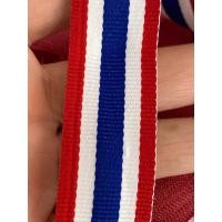 ราคา ริบบิ้นผ้าลายธงชาติไทย ลายสวย ขนาด1นิ้ว เนื้อดี สีสวยสด แบ่งขาย ห่อ10เมตร (23633402090)