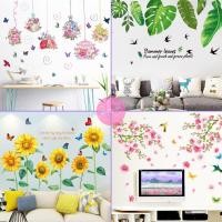 ราคา สติ๊กเกอร์ติดผนัง ส่งจากไทย ลายดอกไม้ ต้นไม้ ดอกไม้ สติกเกอร์ติดผนังห้อง ติดเองได้ง่าย วอลเปเปอร์ (1752868322)