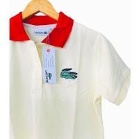 ราคา saleเสื้อเชิ้ตสีครีม คอปกสีแดง (25169465110)