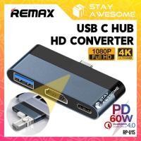 ราคา REMAX Usb Hub Adapter Usb C Docking Station Type C Hub Adapter Usb C Hub RP-U15 Usb Hub Type C ถึง Usb Adapter สําหรับแล็ปท็อป (19289075178)