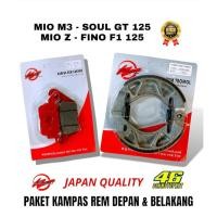 ราคา แพ็คเกจ - 1 ชุด ผ้าเบรคหน้าและหลังสําหรับ Yamaha MIO M3, MIO Z, SOUL GT 125, FINO F1 125 - WILWOOD (58005924282)