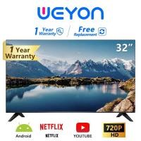 ราคา WEYON TV 32 inches Smart TV LED Wifi HD 720P Android TV 9.0 -USB-DTS- Netflix &Youtube (23309486035)