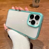 ราคา เคสโทรศัพท์มือถือแบบนิ่ม Tpu ใส กันกระแทก ลายสีฟ้า เขียว หรูหรา 3 in 1 สําหรับ iPhone 11 13 14 12 Pro MAX 15 Pro MAX 14 Plus 12 Mini X XS MAX XR 7 8 Plus (19692931835)