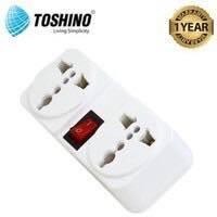 ราคา Toshino ปลั๊กแปลง 2 ช่อง ขาแบน TW-2 (25401450121)