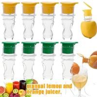 ราคา 4ชิ้นทนทานพีซีคู่มือคั้นน้ําผลไม้การออกแบบที่มีน้ําหนักเบา | Hand Press Citrus Squeezer สําหรับ Lemon Orange, Compact Portable Kitchen Tool สไตล์โมเดิร์นสีเหลือง/สีเขียว (50457760220)
