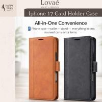 ราคา Magnetic Card Holder IPhone 17 Card Holder Case Flip Cover with Stand กันกระแทก Magnetic Compatible Wallet Case Slim (47358036096)