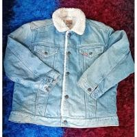 ราคา VTG BIG-JOHN Boa Denim Jacket Sz.M Made in Japan ขนาด: อก 22.5"(45) ยาว 26.5" ไหล่ 19.5"แขนยาว 22.5" (41511466962)