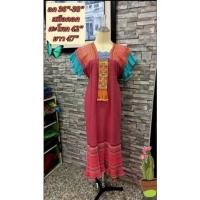 ราคา Saleเดรสผ้าใยกัญชง แต่งผ้าปัก (19853826155)