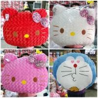 ราคา ขายดี หมอนKitty หน้าคิตตี้ ใบใหญ่25นิ้ว (โบว์ดอกไม้)✅️ผ้าขนกุหลาบนุ่มมาก (3932958208)