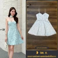 ราคา ❥ S-XL เดรสลูกไม้สีฟ้า เดรสสายเดี่ยว เดรสสีฟ้า งานป้าย SHOWROOM เดรสงานป้าย มินิเดรส เดรสสั้น (42712133398)