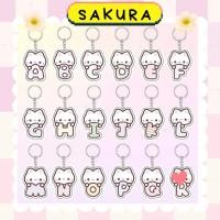 ราคา พวงกุญแจตัวอักษร DIY ชื่อเพื่อน พวงกุญแจตัวอักษรภาษาอังกฤษ จี้กระเป๋าแมวการ์ตูน nlp (47853002399)