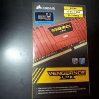 ราคา 8GB (4GBx2) DDR4/3000 RAM PC (แรมพีซี) CORSAIR VENGEANCE LPX (RED) (2455150949)