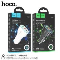 ราคา Hoco DZ13 Three-port car charger with light (12296280201)