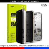 ราคา Ringke 15 Plus Privacy Tempered Glass Screen Protector + Jig (45706692649)