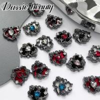 ราคา จี้รูปดอกกุหลาบหนามสไตล์โกธิคสีเข้ม จี้รูปหัวใจหุ้มด้วยโลหะผสม Rhinestone จี้สร้อยข้อมือลูกปัดทำมือ DIY สร้อยคอ ต่างหู เครื่องประดับ (40224603403)