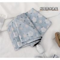 ราคา ☂️ ร่ม3ตอน พับได้ ขนาดเล็ก อัตโนมัต น้ำหนักเบา ลายดอกไม้สีฟ้าอ่อน มินิมอล น่ารัก แฟชั่น กันฝน กันรังสี UV กันลม (19504317371)