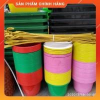 ราคา ชุดกระถางดอกไม้พลาสติกแขวนทรงกลมขนาดเล็ก 10 ใบพร้อมตะขอสีสันสดใส (57606206347)