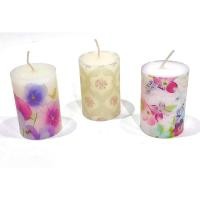 ราคา เทียนหอม ลายดอกไม้ สีพาสเทล สวยๆ - Handmade scented candle [flower design pastel colors] (4192798381)