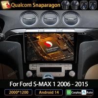 ราคา Android 14 Car Radio For Ford S-MAX S MAX 1 2006 - 2015 Multimedia Stereo Video Player NAVI GPS Hea (48306777008)