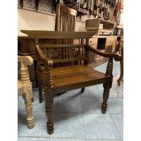 ราคา เก้าอี้ไม้สัก (มี 2 สี) เก้าอี้วินเทจ ประกอบแล้ว สูง 90 x กว้าง 85 x ลึก 55 cm. Teak Wooden Chair (24140482053)