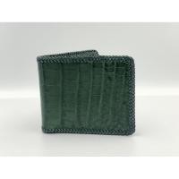 ราคา กระเป๋าสตางค์ สีเขียว หนังจระเข้แท้ ถักขอบหนังวัว ส่วนท้อง หนังแท้ Crocodile skin wallet สวย ดูดี ใช้ทน สำหรับคุณผู้ชาย (7778908050)