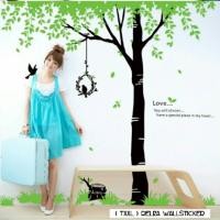 ราคา HIJAU (TXXL) ADEK WALL STICKER ขนาดใหญ่สีเขียว TREE AY719 GREEN TREE WALL STICKER สติ๊กเกอร์ติดผนัง (42655661639)