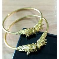 ราคา กำไลทองเหลืองหัวมังกร กำไลข้อมือทองเหลืองแท้ปรับขนาดได้กำไลหัวมังกร (BL) (15938574005)