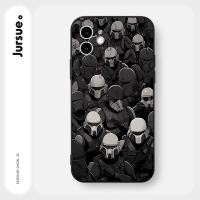 ราคา JURSUE เคสไอโฟน เคสซิลิโคนนุ่มกันกระแทกลายการ์ตูนอนิเมะตลก เคสโทรศัพท์ สีดำ Compatible for iPhone 17 16 15 14 13 12 11 Pro Max SE 2020 X XR XS 8 7 Plus xsmax 6splus 7plus 8plus พลั (21393531074)